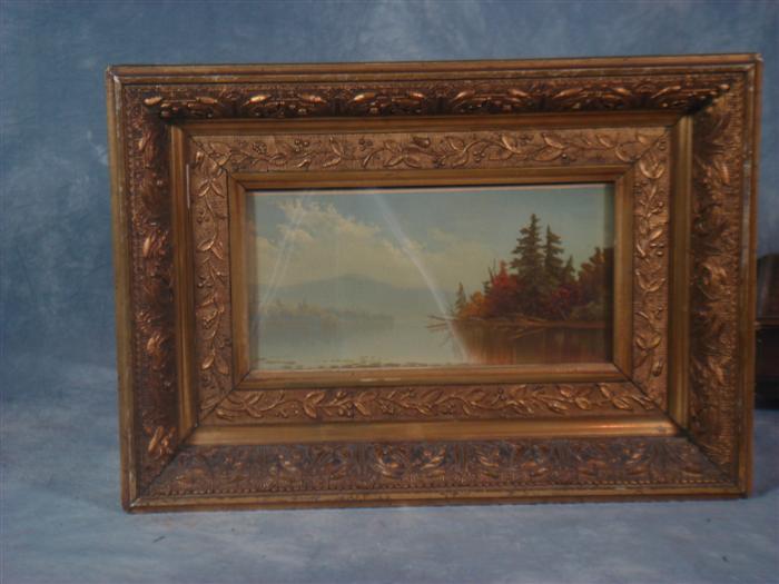 Pr ornate gilt frames, landscape