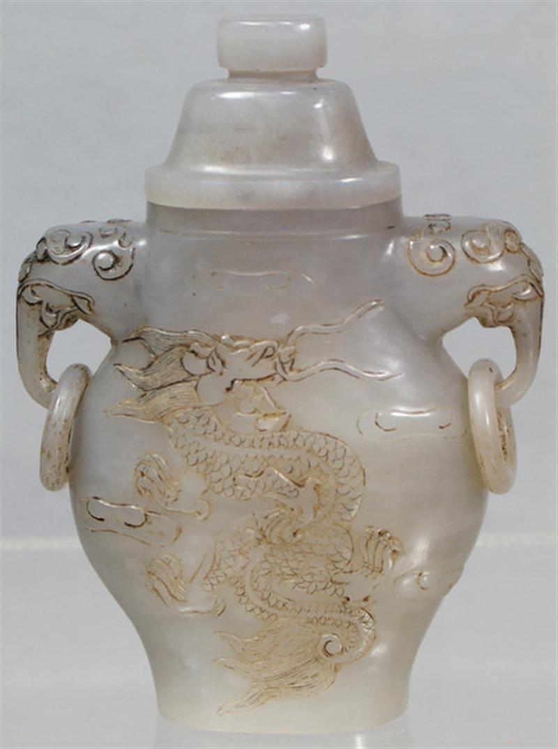 20th c Chinese carved jade vase  3d5b2