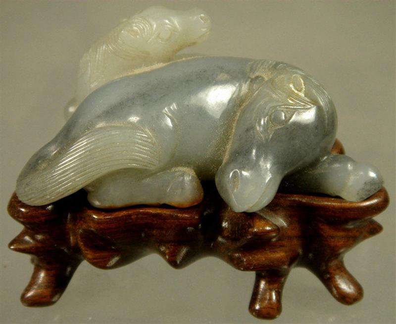 20th c Chinese carved jade group 3d5bb