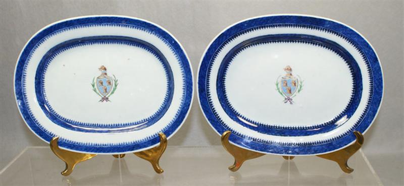 Pair of 19th c Chinese export Armorial 3d5c6
