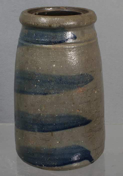 Blue decorated stoneware preserve 3da02