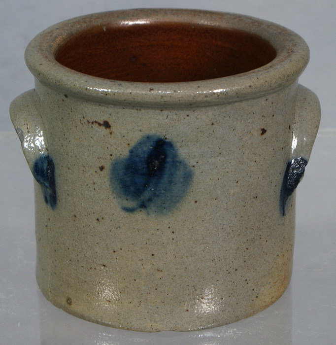 Miniature blue decorated stoneware