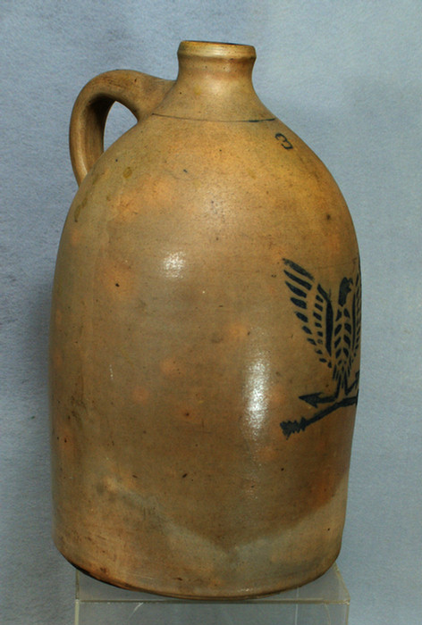 3 gallon stoneware jug with stenciled