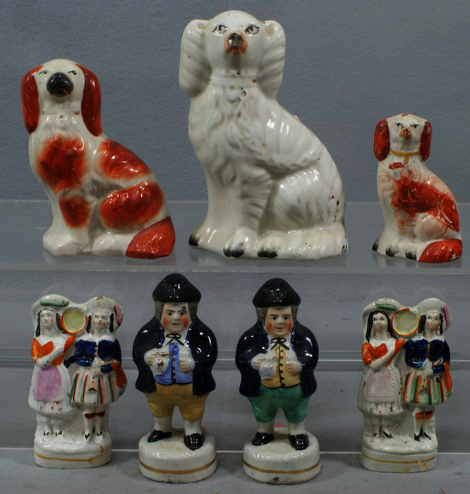 8 pcs Staffordshire pottery pr 3da45