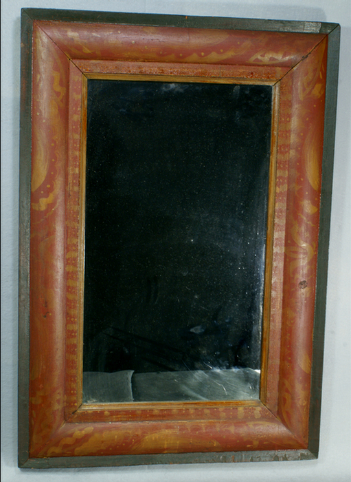 Pine OG framed mirror with painted