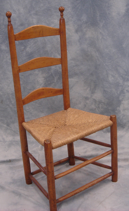 3 slat ladder back side chair with