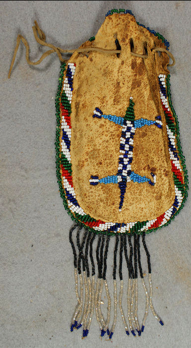 2 Beaded Native American pouches,