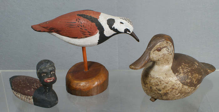 3 carved wood bird decoys small 3dad7