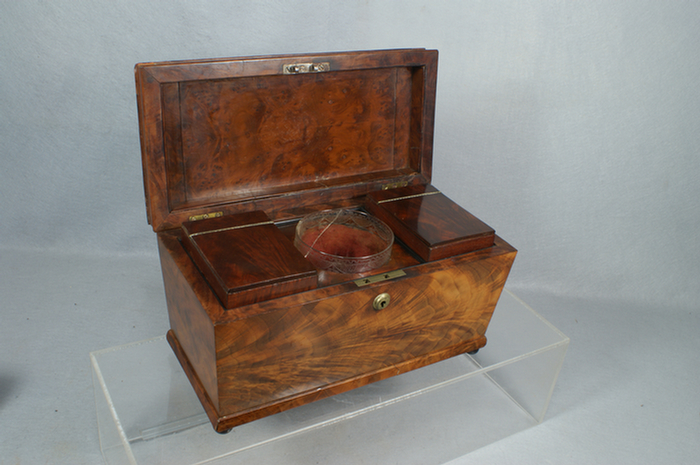 Mahogany Regency tea  box, lidded