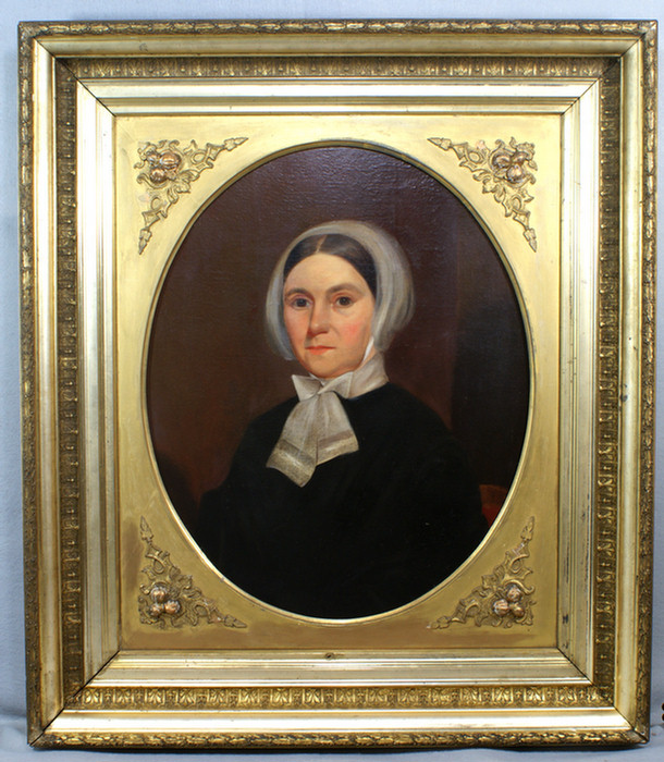 American School, 19th c, o/c, portrait