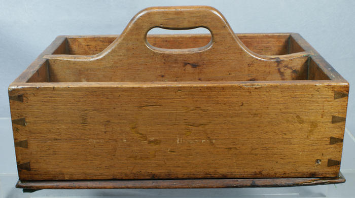Walnut dovetailed implement carrier,