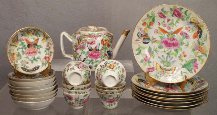 Chinese export porcelain, 17 pc