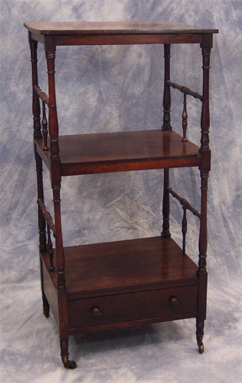 Regency rosewood 3 tier open shelf 3d881