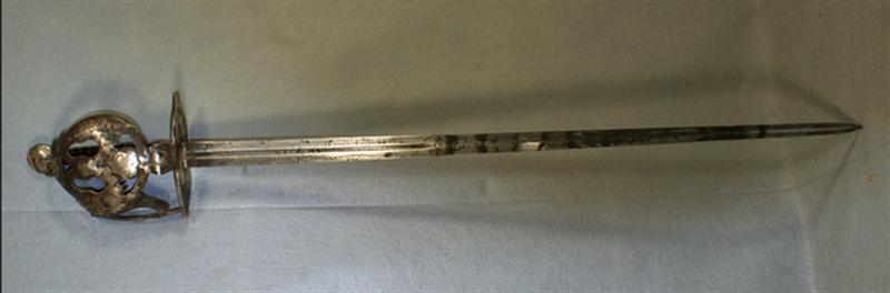 Russian sword with engraved silver 3d89f