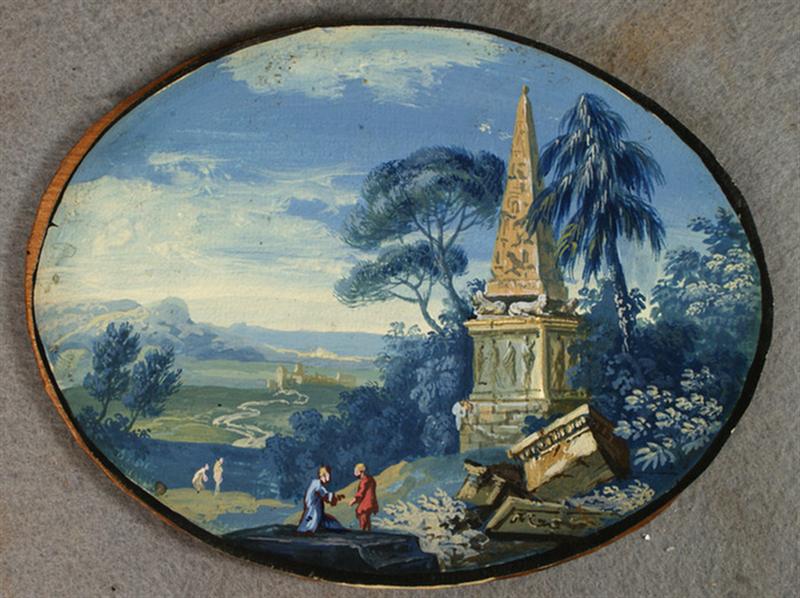 English School, 18th/19th c, oval