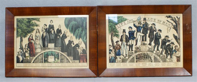 Currier and Ives 2 lithographs  3d8de