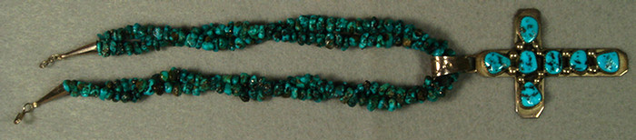Sterling silver turquoise necklace 3d933