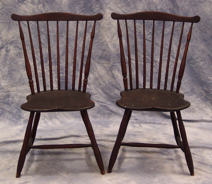 Pr fanback Windsor side chairs,