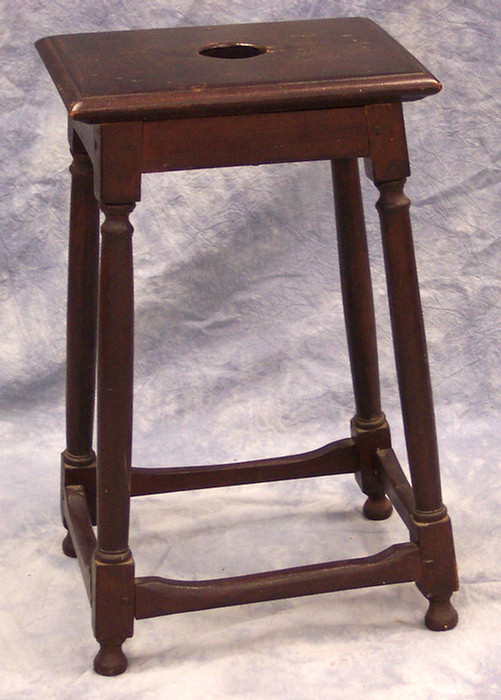 Bench made stretcher base stool,