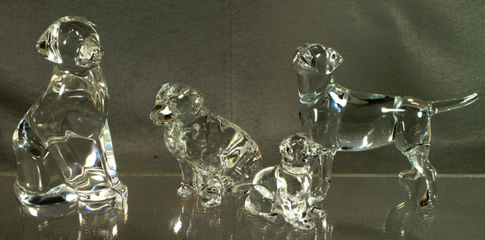 Steuben crystal seated Labrador  3d98d