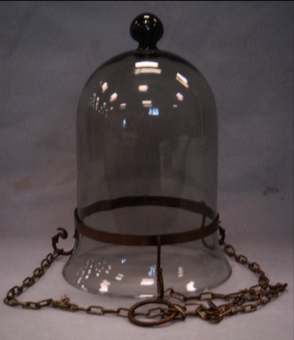 Blown glass hall lamp, 11 1/2 tall
