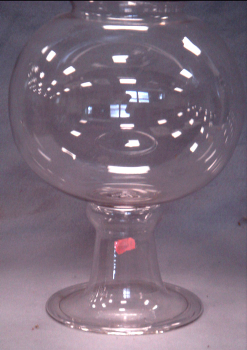 Early blown glass bowl on pedestal  3d9b3