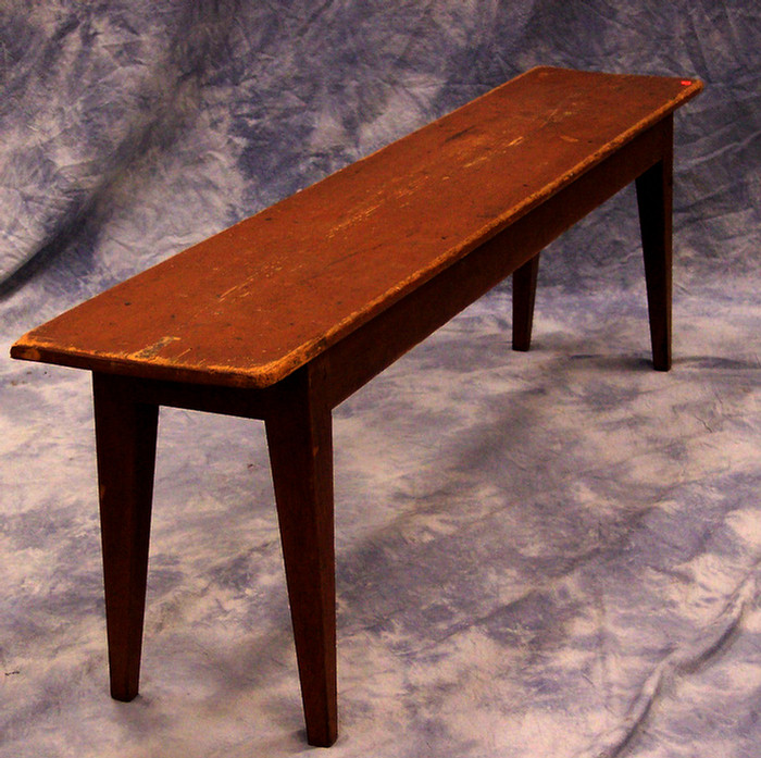 Pine Hepplewhite bench with old 3d9c9