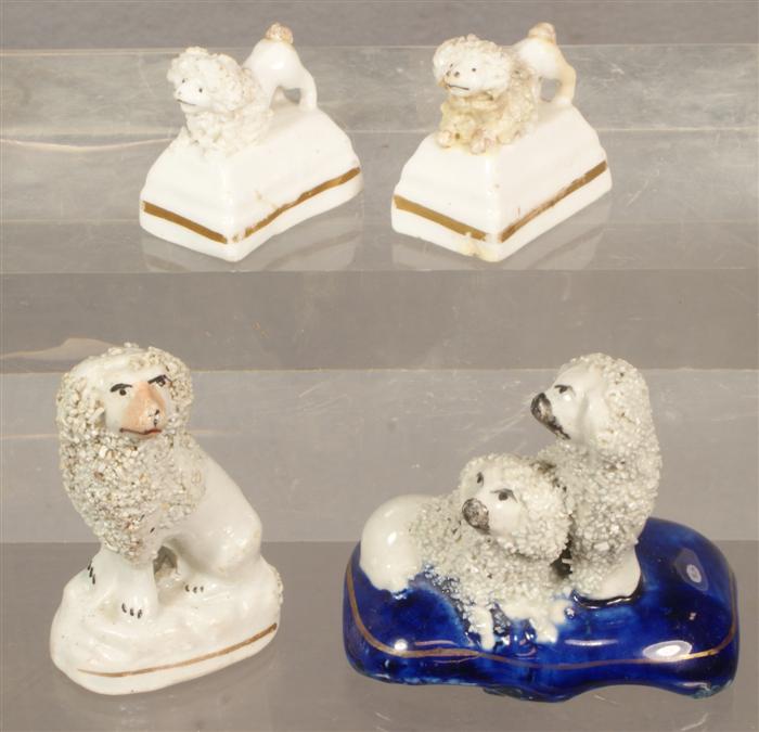 4 miniature Staffordshire poodle