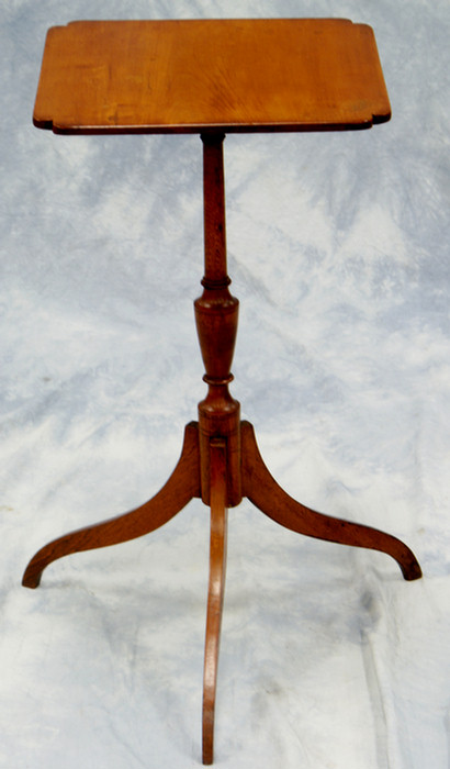 Cherry and mahogany Federal candlestand,