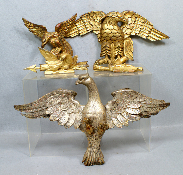 Lot of 5 carved wood eagles 4 3de95