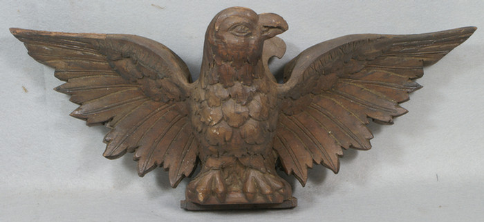 Carved wood eagle, 20" wing span