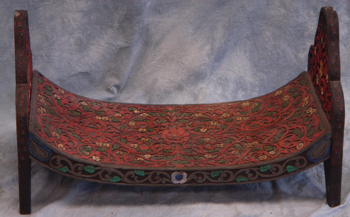 Carved and lacquered Middle eastern