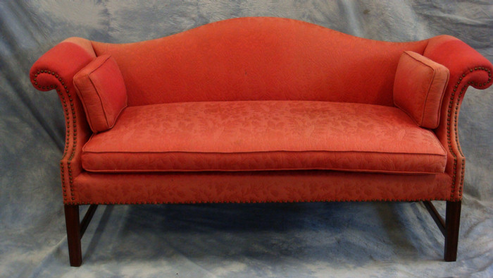 Mahogany Chippendale style settee,