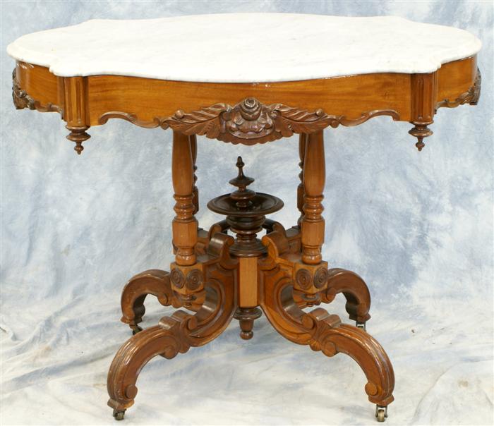 Carved walnut Victorian Rennaissance