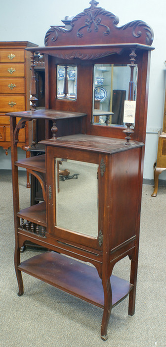 Mahogany finished Eastlake etagere