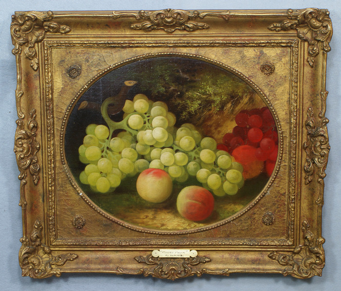 Oval oil on board signed A. Ward,