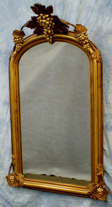 Gilt Victorian wall mirror grape 3df3d