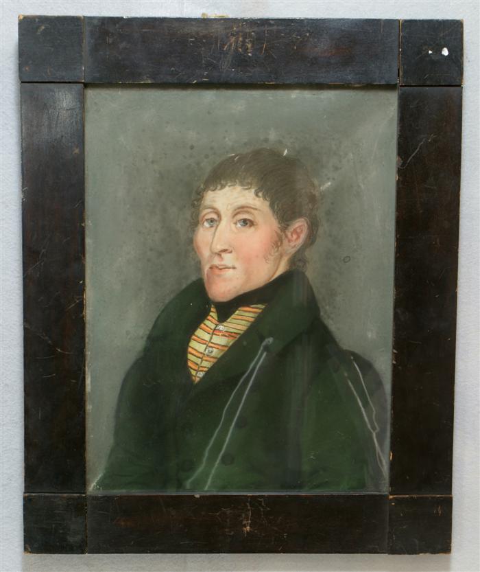 German School, 19th c, mixed media portrait