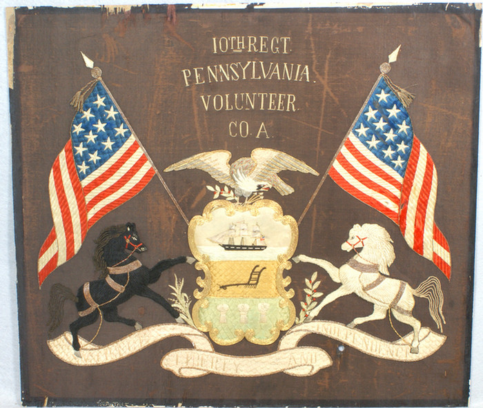 Unframed Civil war  embroidery