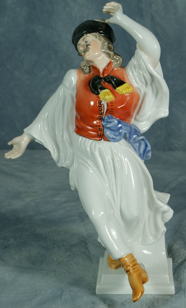 Herend figurine, male gypsy dancer,