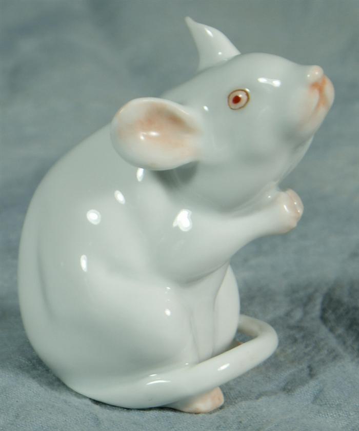 Herend figurine, porcelain mouse,