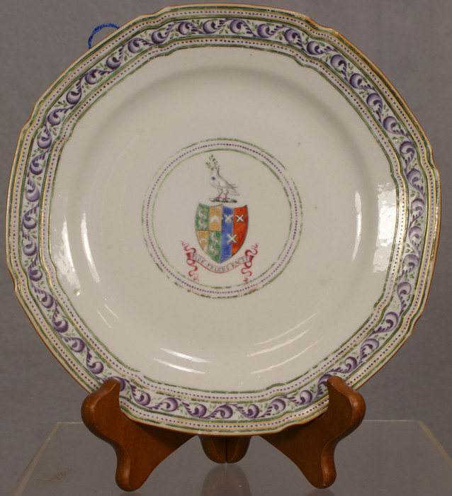 Chinese Export small plate,  Arms