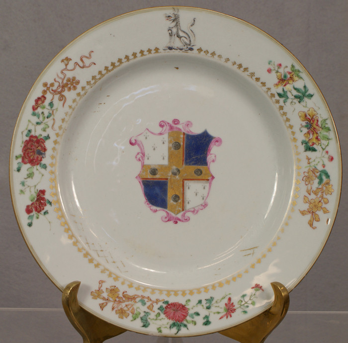 Chinese Export plate, Arms of Osborne,