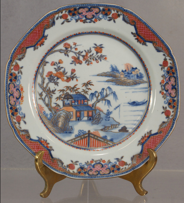Chinese Export plate, c 1780, 9"D