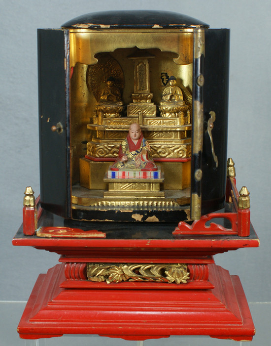 Japanese Lacquer Shrine or Zushi, on