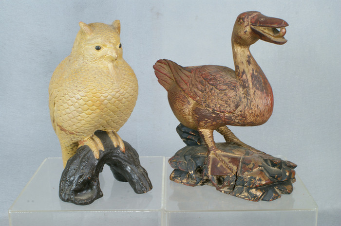 Chinese carved wood duck approx 3dd1b