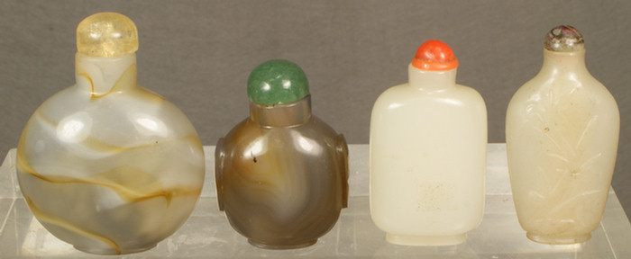 Chinese snuff bottle lot of 4 assorted