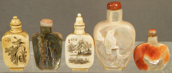Chinese snuff bottle lot of 5 to