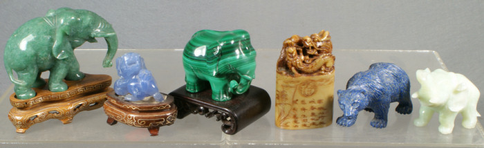 Lot of 6 assorted Chinese carvings 3dd6a