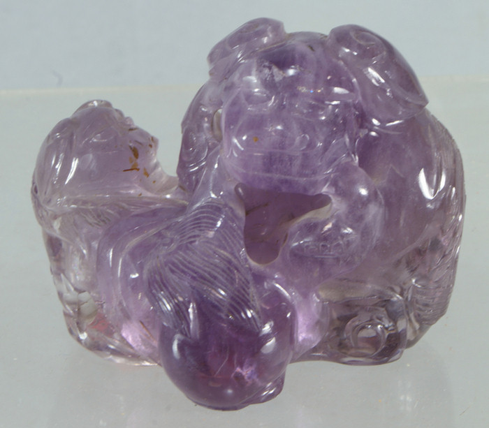 Chinese carved amethyst quartz